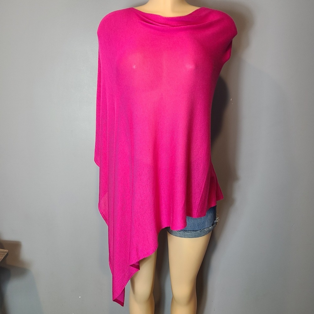 Bamboo Soft Pink Pullover Poncho Wonens Size Small NWT Resort Beach Boho Comfy